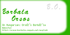 borbala orsos business card